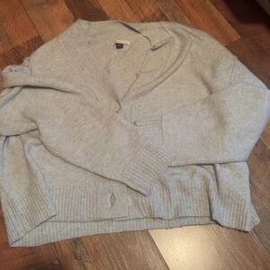 American Eagle Outfitters Soft Gray Knit Cardigan